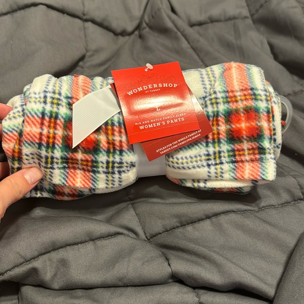 Tartan Plaid Holiday Fleece Pajama Pants Matching Family Christmas Bottoms